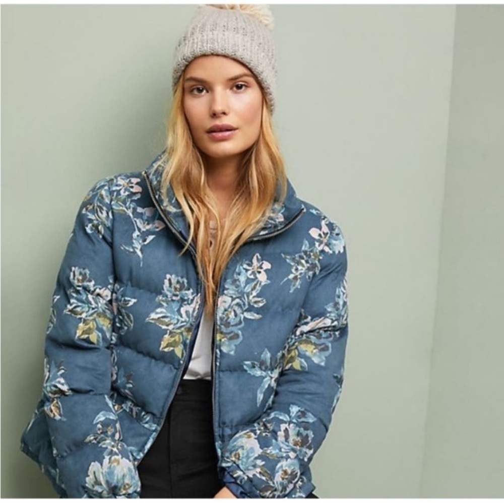Anthropologie floral puffer